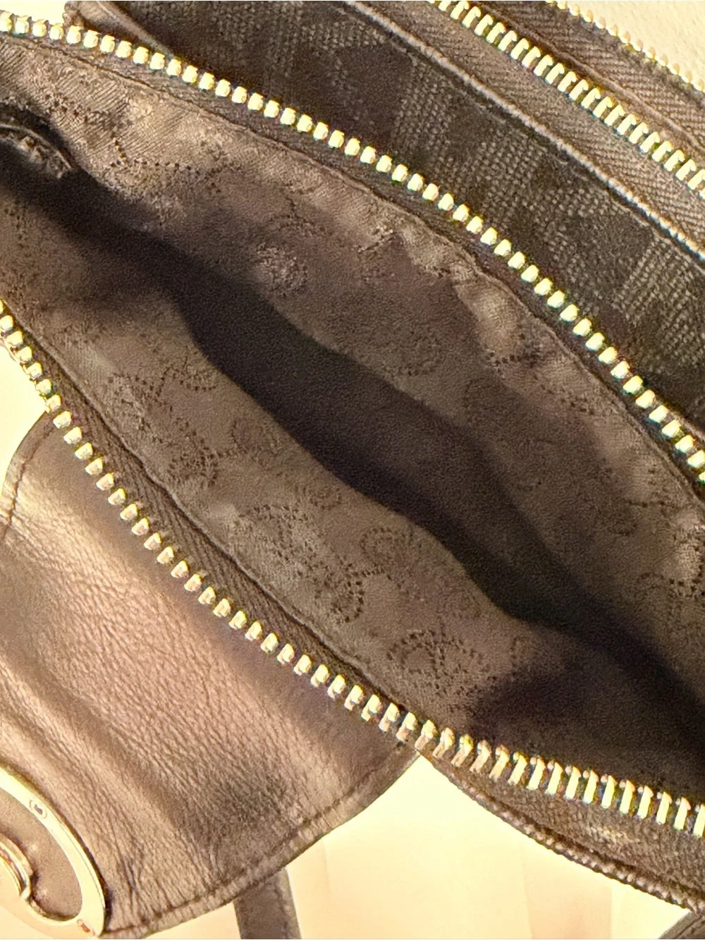 Michael Kors Fulton Black Monogram Crossbody Silver Hardware